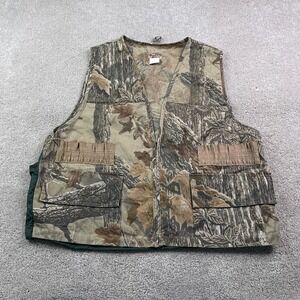 Vintage Sports Afield Vest Mens Large Realtree Camo Hunting Shooting Game Pouch